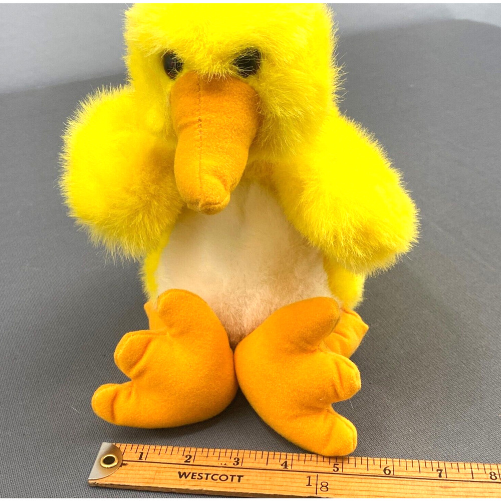 VTG Plush Duck Stuffed Animal 1990 Just Friends Moonbeam Toys Yellow Easter 13" - Picture 10 of 10